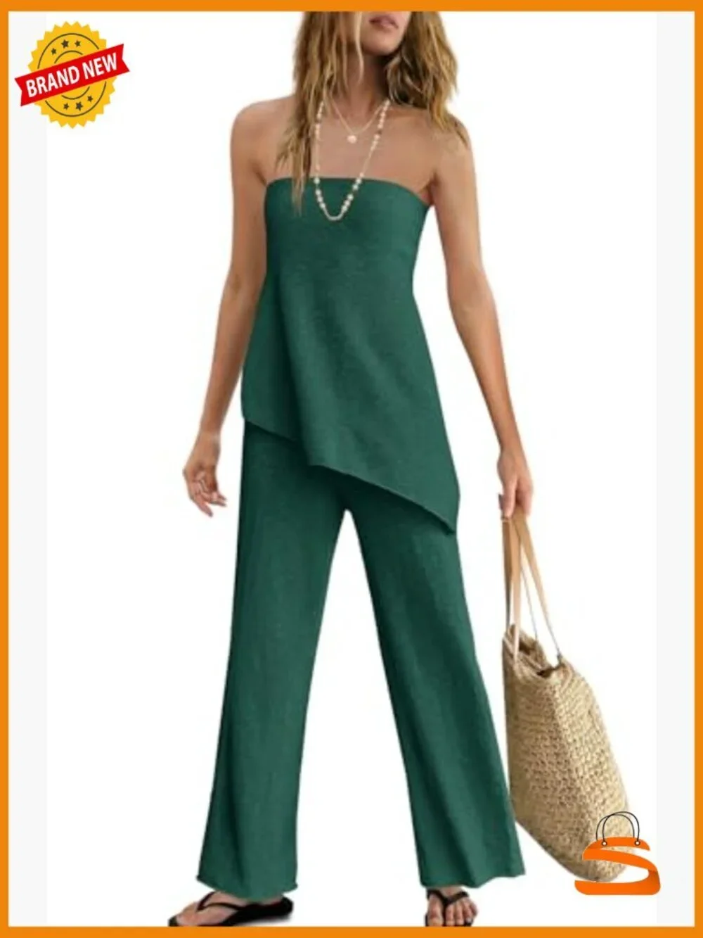 Off Shoulder Sweater Set 2 Piece Matching Lounge Outfit Knit Top and Pants